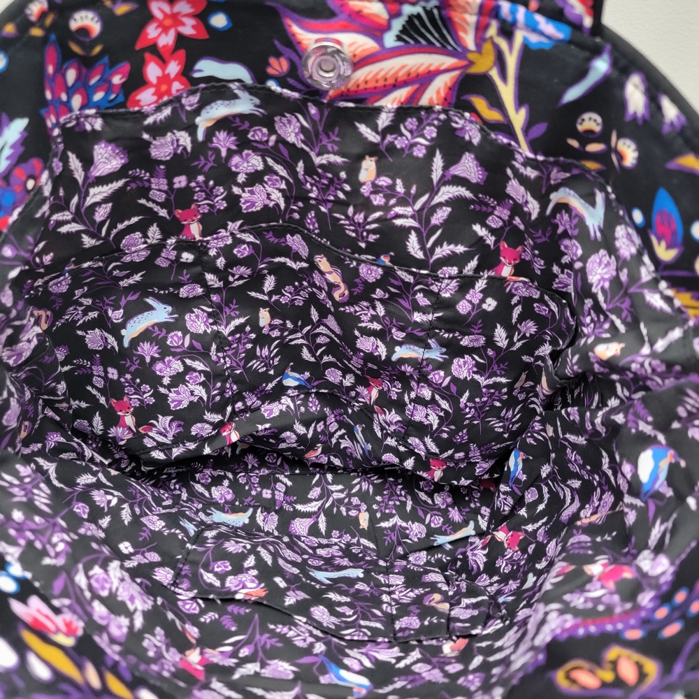 Vera Bradley Black Floral Quilted Tote - Picture 10 of 10